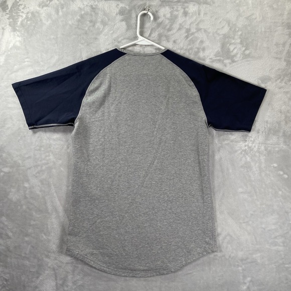 BYLT Basics T-Shirt men's Medium Drop Cut Lux Short Sleeve Blue Gray Colorblock - Picture 10 of 10